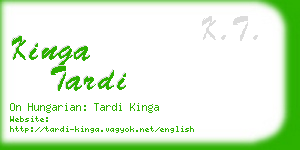 kinga tardi business card